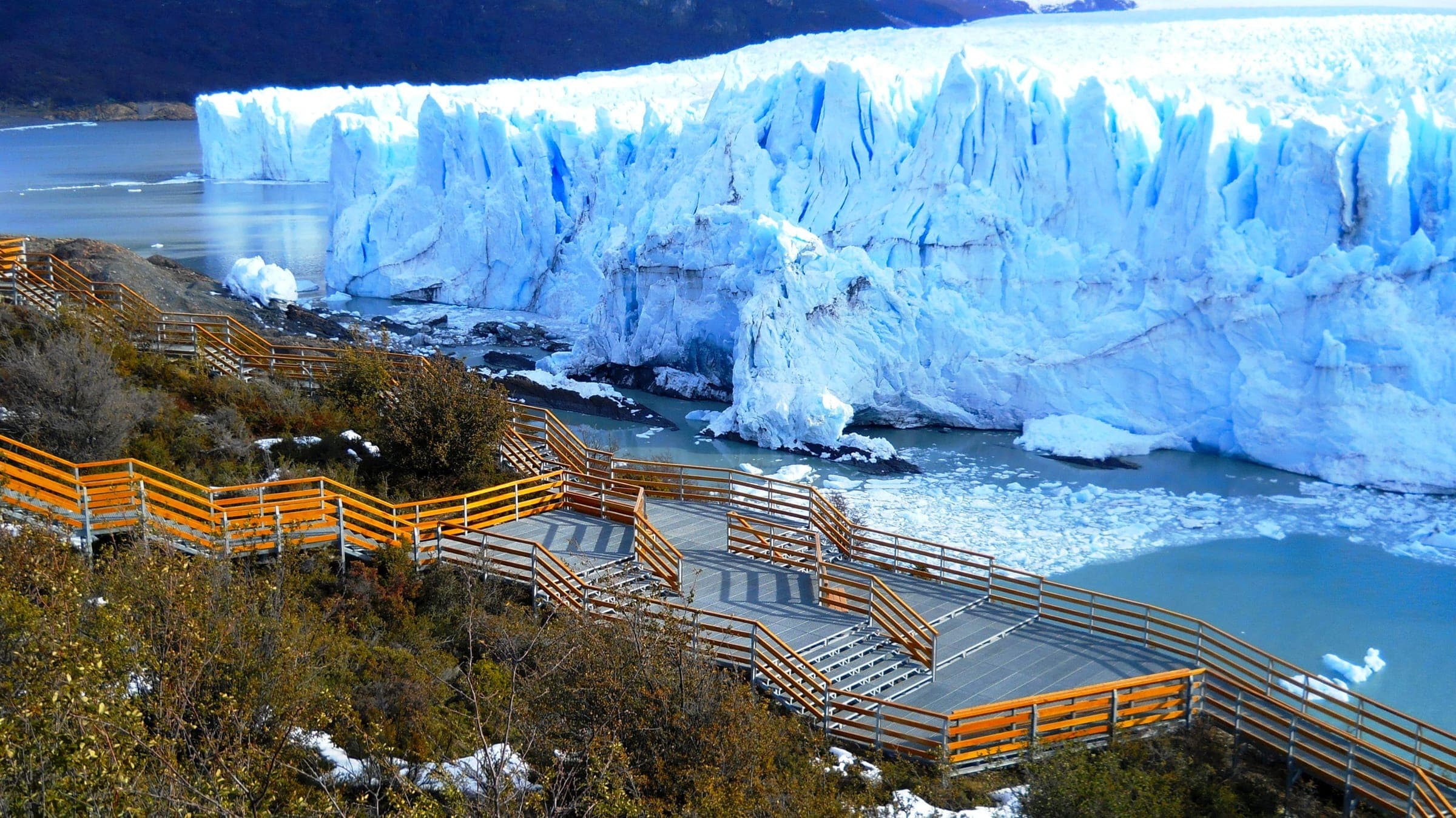 El frente del glaciar Perito Moreno